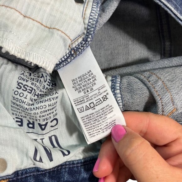 Gap Jeans Women's 26 US 2 Blue classic straight high waist - Picture 5 of 7